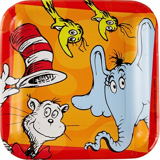 Dr Seuss Square Paper Plates 9in (8)
