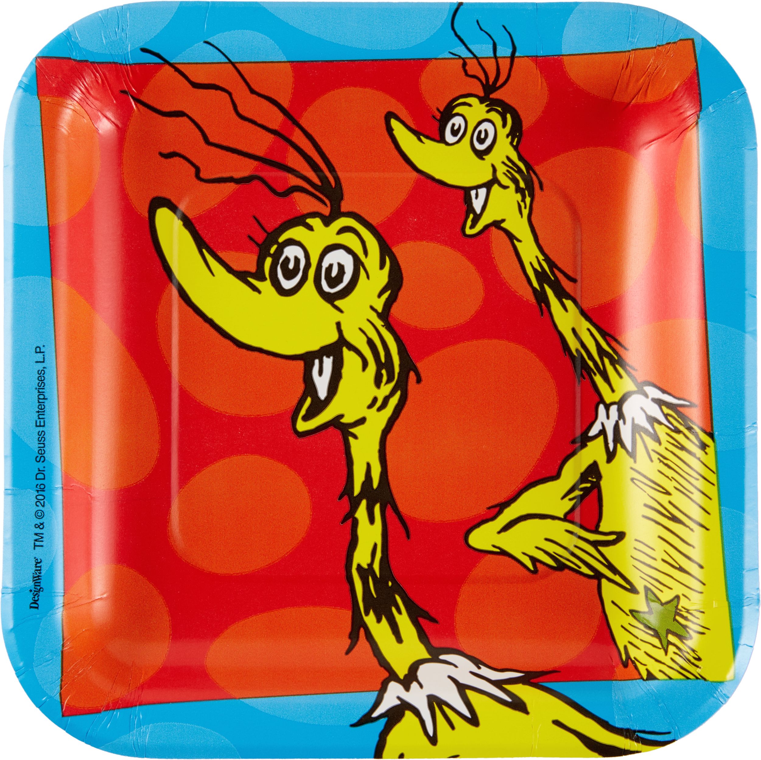 Dr Seuss Square Paper Plates 7in (8)