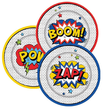 Super Hero Party Paper Plates 8pk image 0