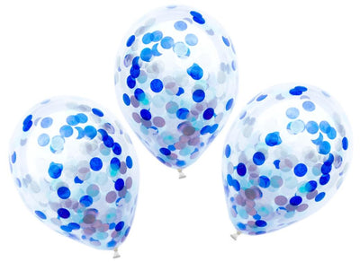 Confetti Balloons 3pk - Blue image 0