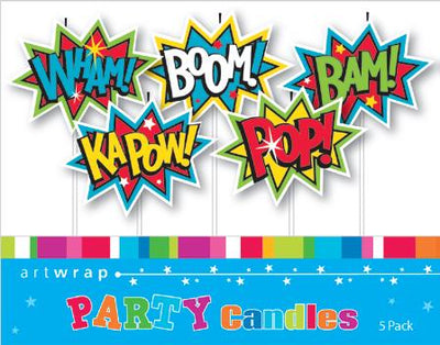Superhero Candles 5pk image 0