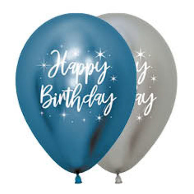 Metallic Happy Birthday Party Balloons - 12pk image 0