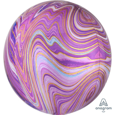Balloon Orbz 16" Purple Marble image 0