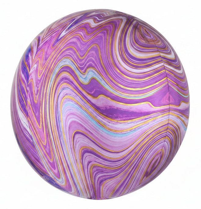 Balloon Orbz 16" Purple Marble image 0