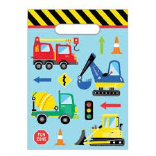 Construction Loot Bags 8pk image 0