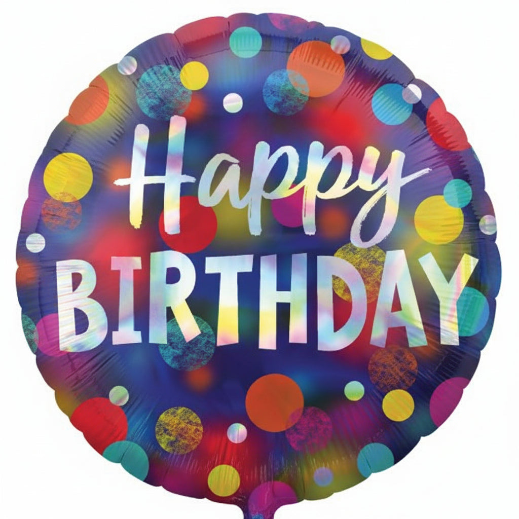 Foil Balloon 18 Happy Birthday - Party Dots