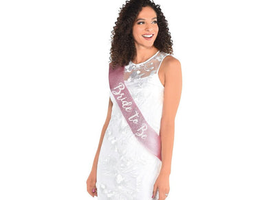 Bride to Be Sash - Pink Glitter image 0