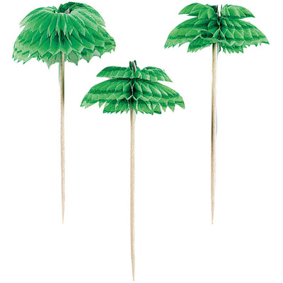 Palm Tree Honeycomb Picks 12pk image 0