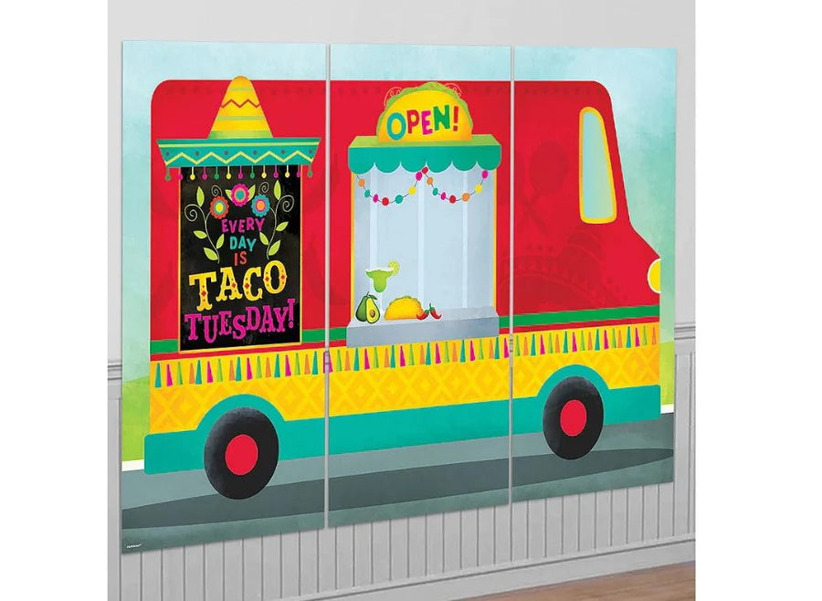 Mexican Fiesta Taco Truck Scene Setter Backdrop 247 x 165cm