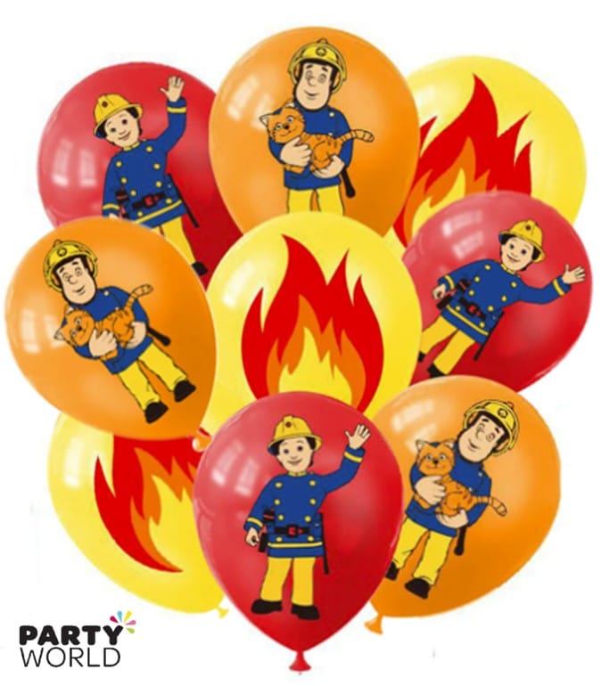 Fireman Sam Party Latex Balloons (18pk)