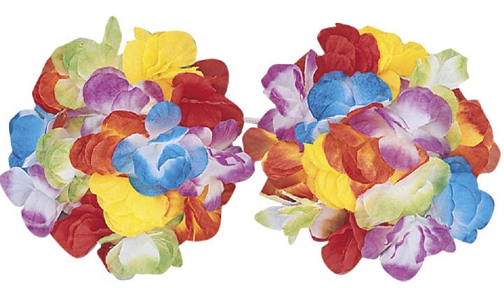 Luau Party Flower Bra