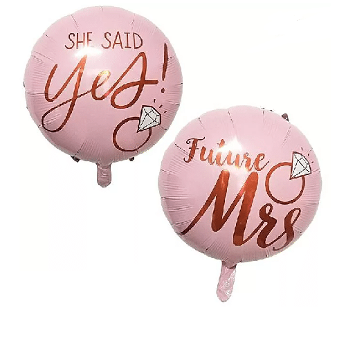 She Said Yes Wedding Foil Balloon Bouquet