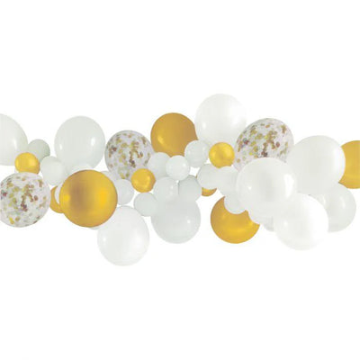 Balloon Garland pack - White &amp; Gold