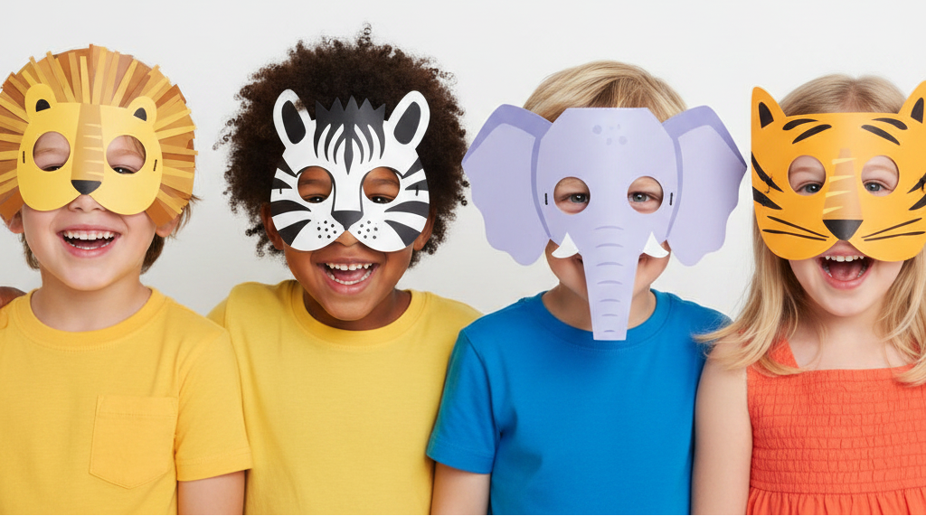 Safari Animal Masks - 8pk