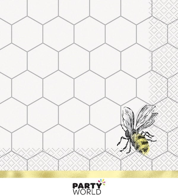 Golden Bumble Bee Luncheon Napkins (16pk)