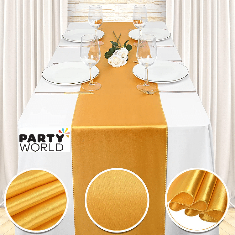 Rose Gold Satin Table Runner 30 x 275cm (10pk)
