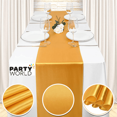 Rose Gold Satin Table Runner 30 x 275cm