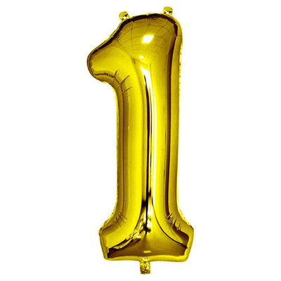 Foil Balloon Number Gold "1"