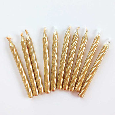 Candles Metallic Gold 10pk