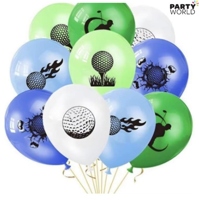 Golf Themed Party Latex Balloons (5pk)