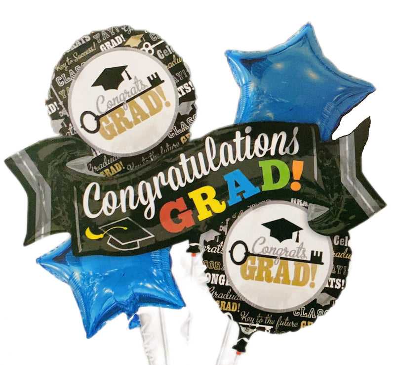 Congrats Grad! Graduate Foil Balloon Bouquet