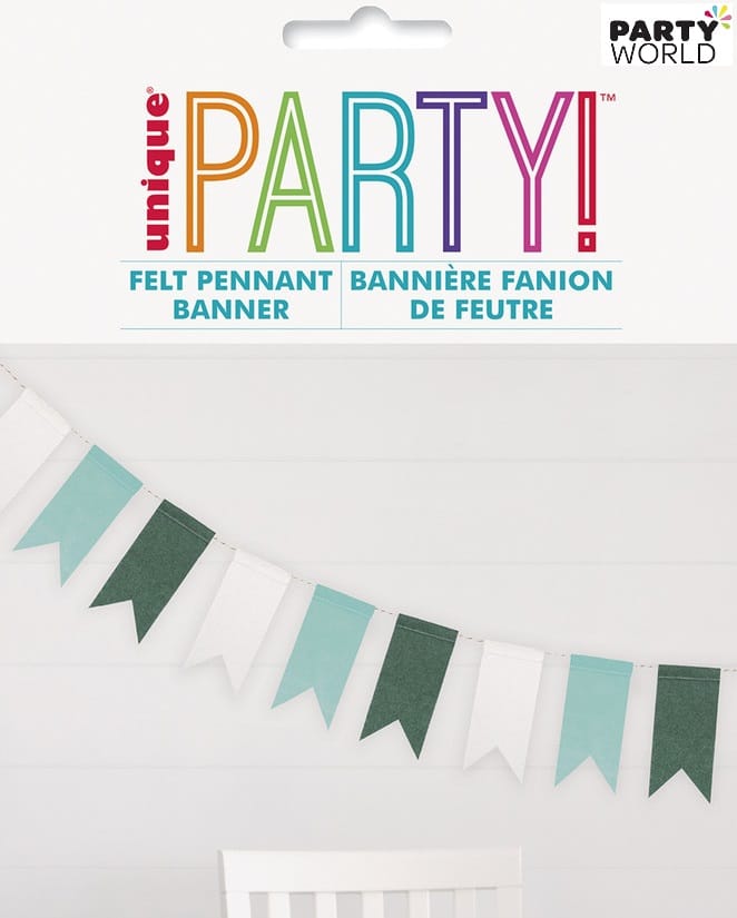 Green Felt Pennant Banner 1.2m
