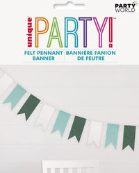 Green Felt Pennant Banner 1.2m