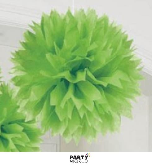 Red & Green Puff Ball - 35cm