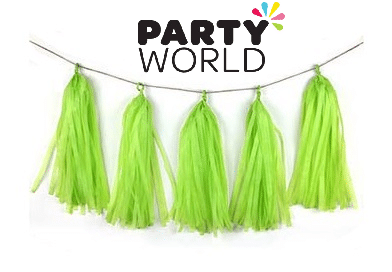 Lime Green Tassel Garland (4 tassels)