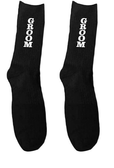 Groom Black Wedding Socks (1pair)