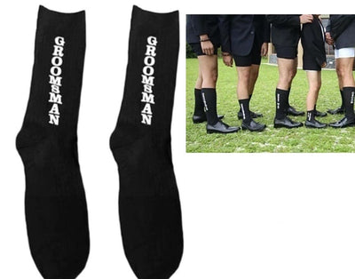 Groomsman Black Wedding Socks (1pair)