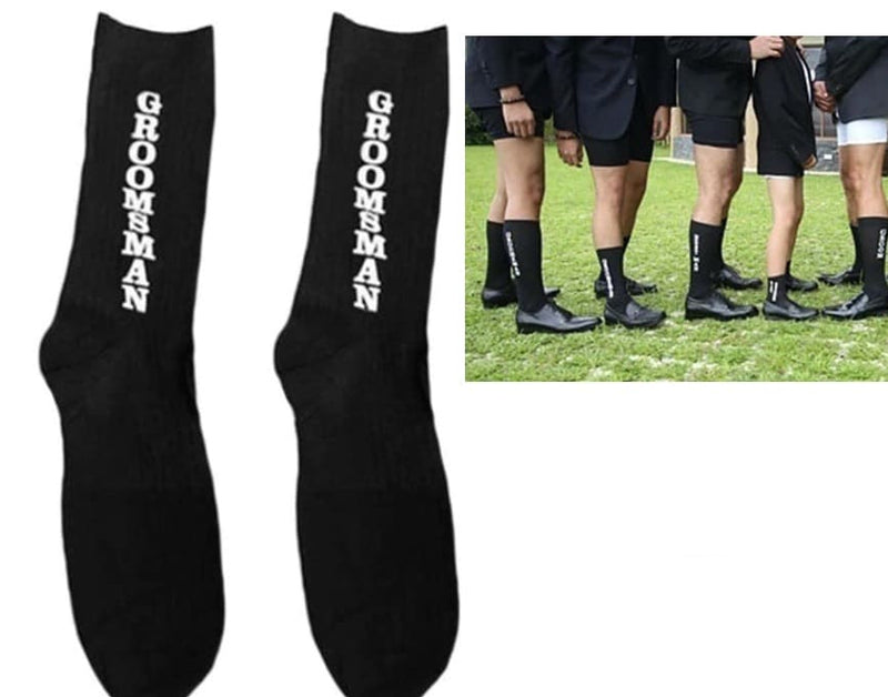 Groomsman Black Wedding Socks (1pair)