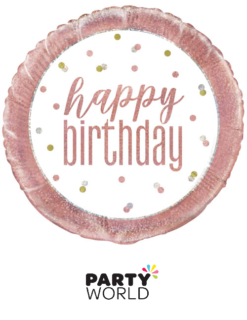 40th Birthday Rose Gold Foil Balloon 45cm