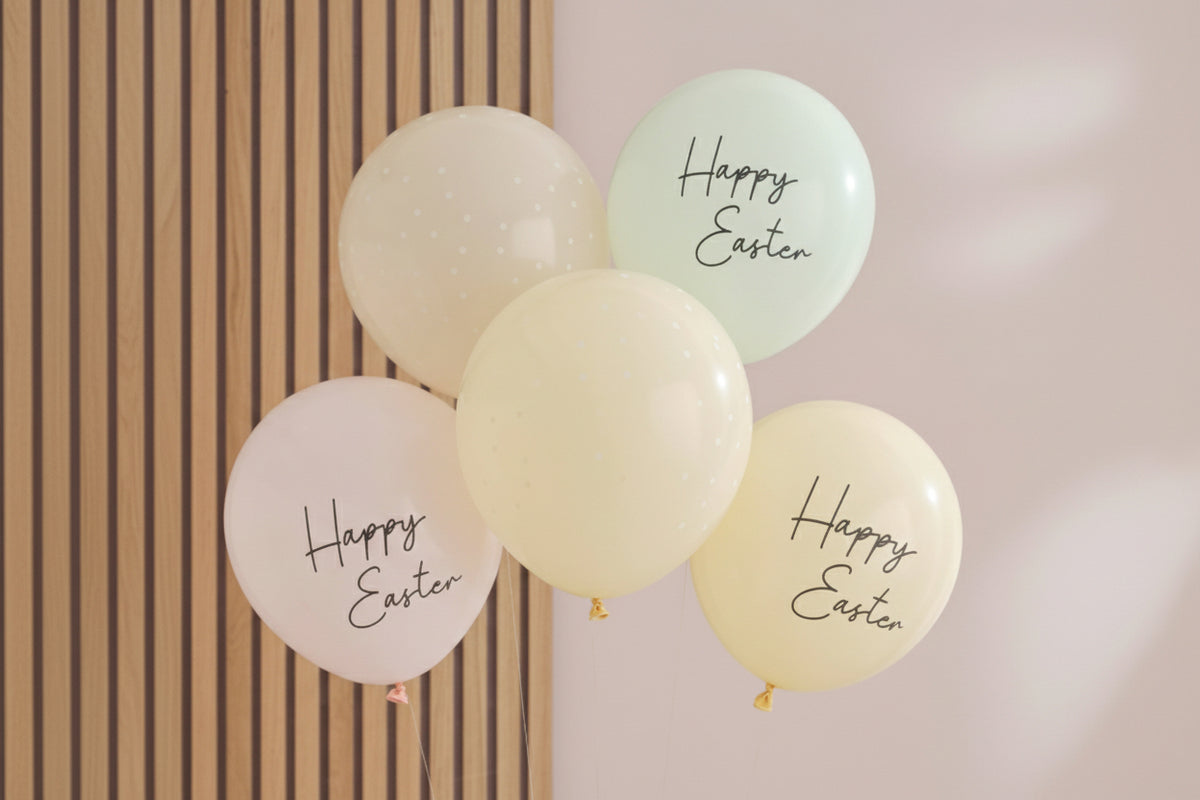 Happy Easter Latex Balloons (5pk)