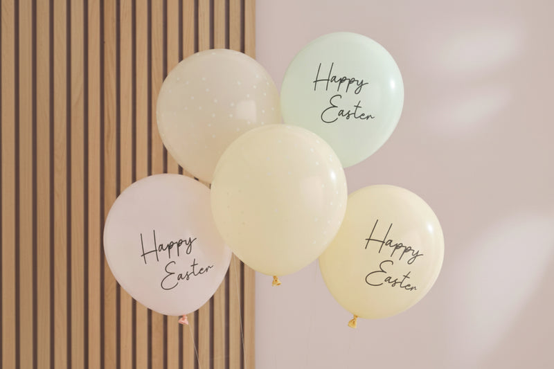Happy Easter Latex Balloons (5pk)