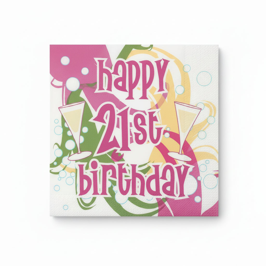 21st Birthday Girl Napkins