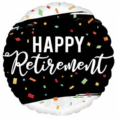 Foil Balloon 18" Happy Retirement - Confetti