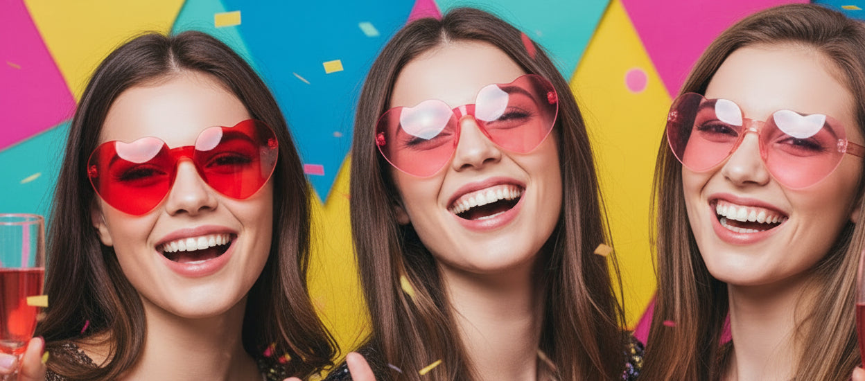 Heart Shaped Glasses - 3pk