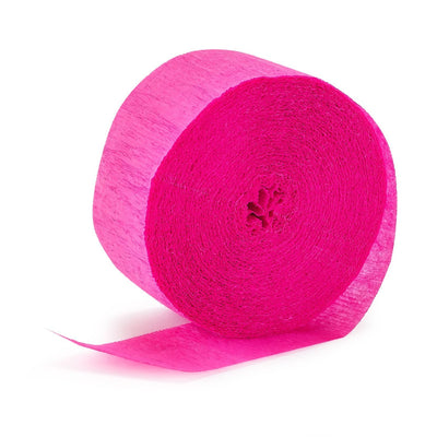Crepe Streamers 24m Hot Pink 2pk