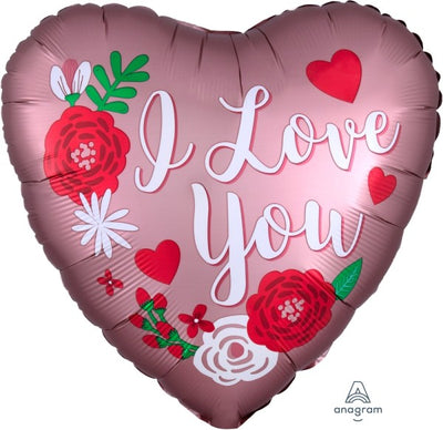 Foil Balloon 18" I Love You Flowers
