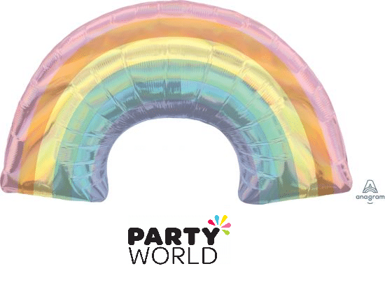 Giant Pastel Rainbow Foil Number - 1 (Approx. 86cm)