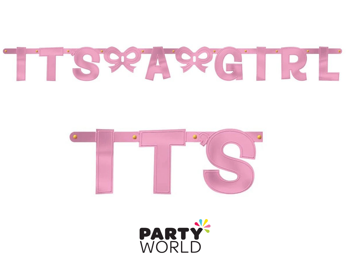It's a Girl Baby Shower Banner 9ft