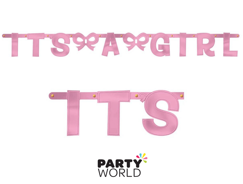 It's a Girl Baby Shower Banner 9ft