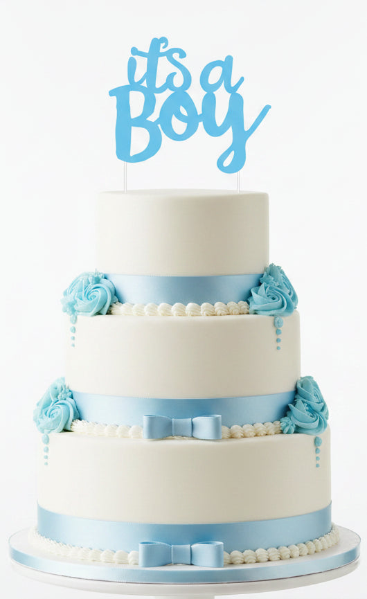 'It's a boy' Cake Topper