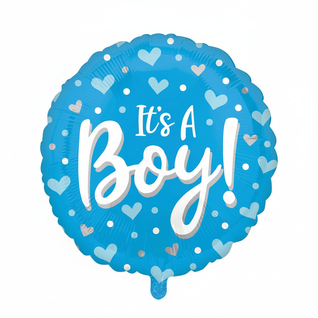 Foil Balloon 18" It's a Boy Hearts
