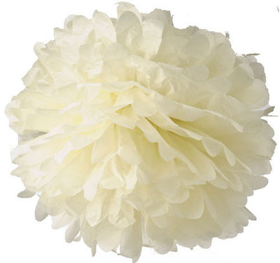Tissue Paper Pom Pom 30cm - Ivory