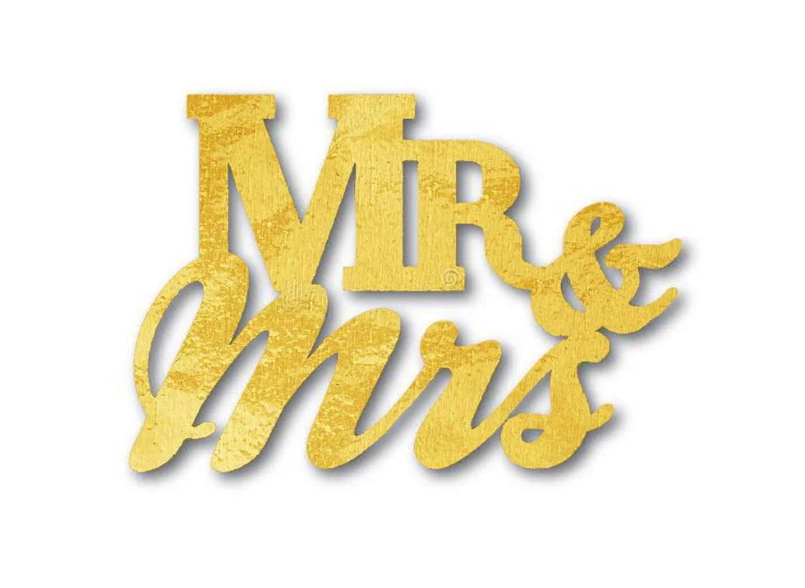 Jumbo Scatter Gold Confetti Mr &amp; Mrs