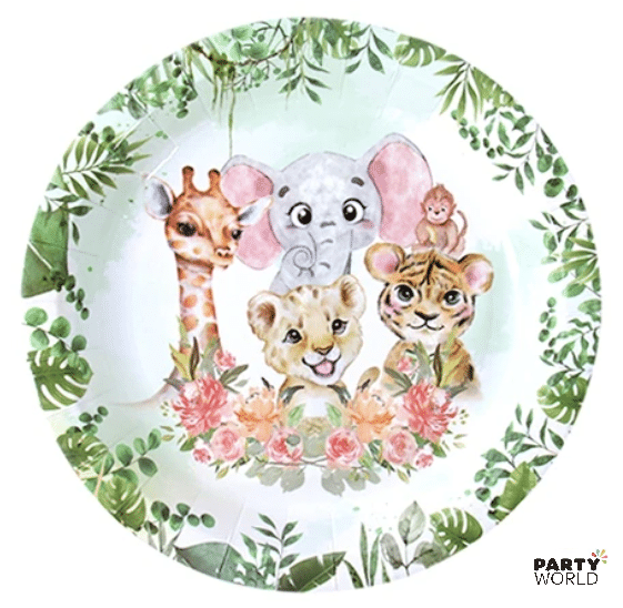 Jungle Animals 25cm Paper Plates (8)
