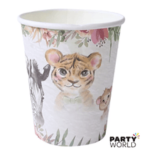 Jungle Animals Party Paper Cups (8pcs)
