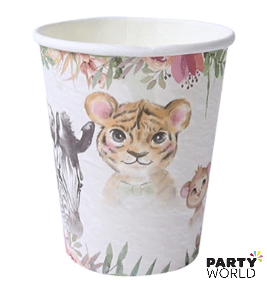 Jungle Animals Party Paper Cups (8pcs)